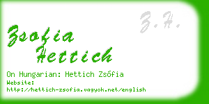 zsofia hettich business card